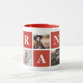 Collage de photos en rouge des mugs personnalisés  (Centre)