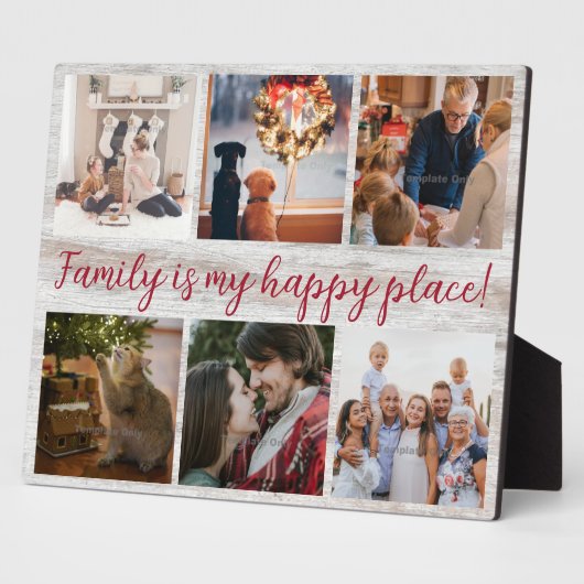 Collage de photos familiales Plaque de script en b (Côté)