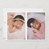 Collage de photos florales Faire-part de naissance (Dos)