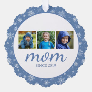 Collage de photos Maman Ornement de Noël Carte