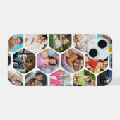 Collage de photos multiples simple motif hexagonal (Verso Horizontal)