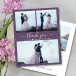 Collage de photos pas cher Mauve Mariage Merci Cir<br><div class="desc">Élégant et moderne à la main Script écrit (3) Trois Photo Collage Mariage Merci personnalisé abordable flyer à bas budget. Un mariage élégant vous remercie modèle avec trois photos sur le devant et 1 photo sur le dos. ***VEUILLEZ NOTER! *** DÉPOSEZ POUR PLUS D'INFORMATIONS ! *** Avec le texte "Merci"...</div>
