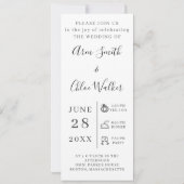 Collage de photos pour faire-part de mariage moder (Dos)