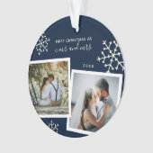 Collage de photos Premier Noël M. Mme Monogrammed (devant)