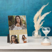 Collage de photos sur la plaque d'or légère (Côté)