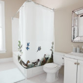Collage de rideau en douche de faune d'Audubon (En situation)