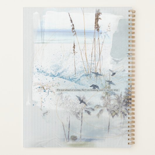 Collage de sable et de mer avec initiales (Dos)