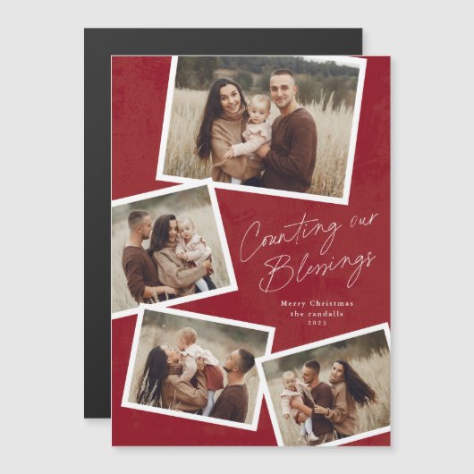 Collage de script Carte religieuse de Noël magnéti (Devant / Derrière)