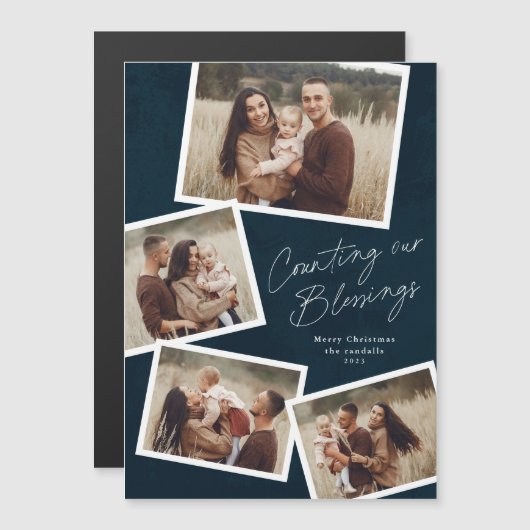 Collage de script Carte religieuse de Noël magnéti (Devant / Derrière)