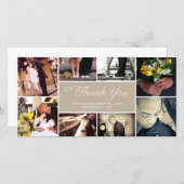 COLLAGE DE SCRIPT SUCRÉ | CARTE DE REMERCIEMENTS m (Devant / Derrière)