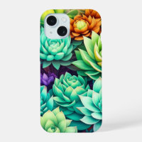 Collage de succulentes colorées