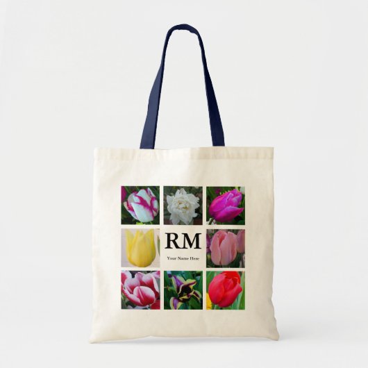 Collage de tulipes #1 Sac fourre-tout (Devant)