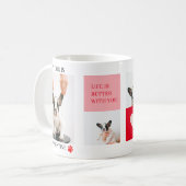 Collage Dog Foto's | Mijn hond is mijn Valentijn Koffiemok (Voorkant links)