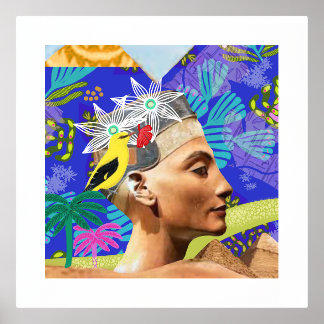 collage egypte modern artistiek kleurrijk Poster