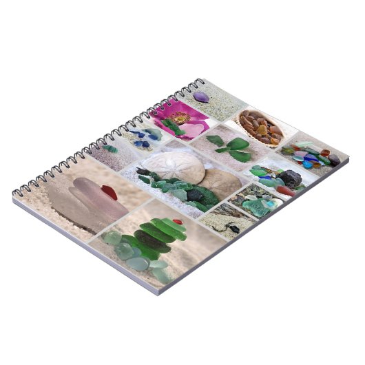 Collage en verre marin - carnet (Côté gauche)