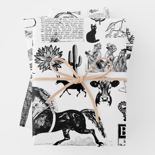 Collage Ephémère vintage, Papier Découpage (En situation)