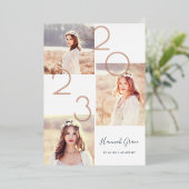 Collage Faire-part de graduation et invitation (Debout devant)