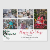 Collage familial rustique Happy vacances carte mag (Devant)