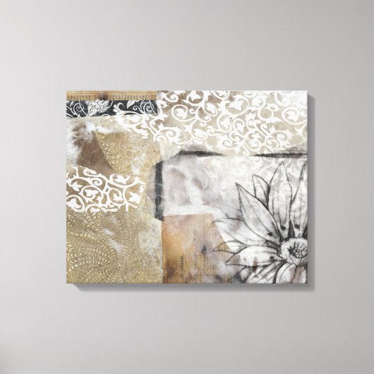 Collage Fleur II Canvas Afdruk (Voorkant)