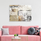 Collage Fleur II Canvas Afdruk (Insitu (Woonkamer))
