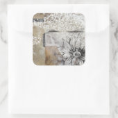 Collage Fleur II Vierkante Sticker (Tas)