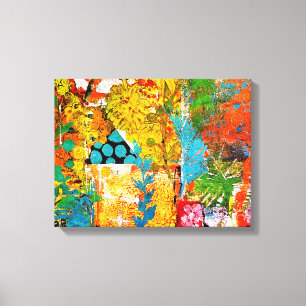 Collage floral 1974 Impression de toile