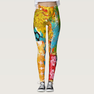 Collage floral 1974 Leggings