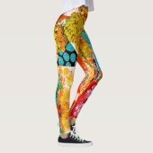 Collage floral 1974 Leggings (Droite)