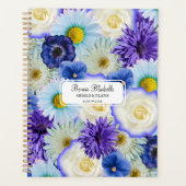 Collage Floral Bleu & Blanc Grand Bold Personnalis (Devant)