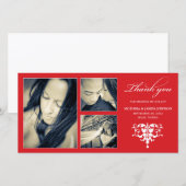 COLLAGE FORMEL ROUGE | CARTE DE REMERCIEMENTS mari (Devant / Derrière)