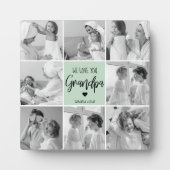 Collage Foto Best Grandpa Ever Pastel Mint Gift Fotoplaat (Voorkant)