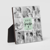 Collage Foto Best Grandpa Ever Pastel Mint Gift Fotoplaat (Voorkant)