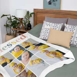 Collage Foto   Colorful Blessay Gift Fleece Deken