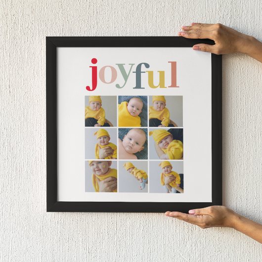 Collage Foto | Colorful Joyful Holiday Gift Poster