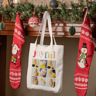 Collage Foto Colorful Joyful Holiday Gift Tote Bag
