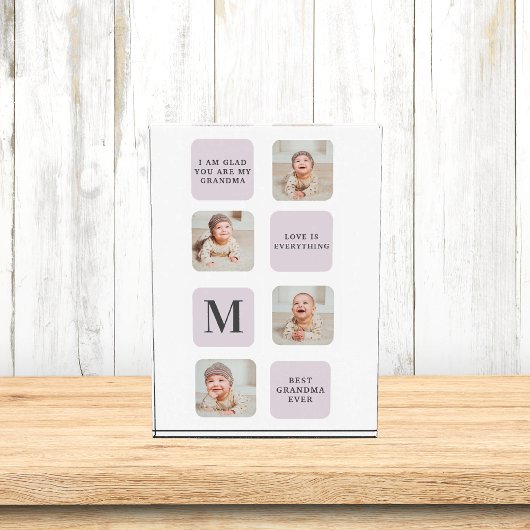 Collage Foto en beste grootmoeder ooit beste Paars