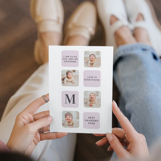 Collage Foto en beste grootmoeder ooit beste Paars