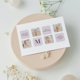 Collage Foto en beste grootmoeder ooit beste Paars Feestdagenkaart