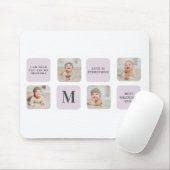 Collage Foto en beste grootmoeder ooit beste Paars Muismat (Met muis)