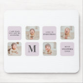 Collage Foto en beste grootmoeder ooit beste Paars Muismat (Voorkant)