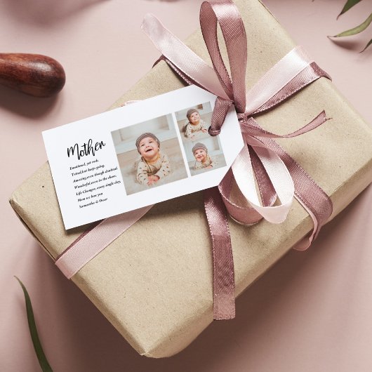 Collage Foto en beste moedercitaat Lovely Gift Cadeaulabel