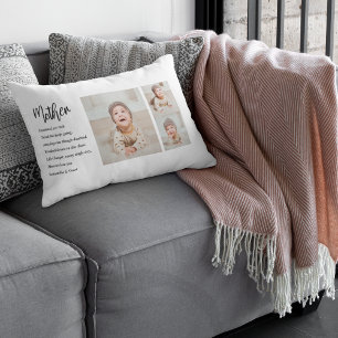 Collage Foto en beste moedercitaat Lovely Gift Kussen