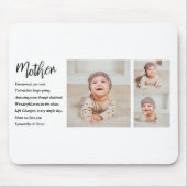 Collage Foto en beste moedercitaat Lovely Gift Muismat (Voorkant)