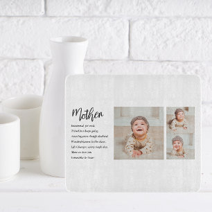 Collage Foto en beste moedercitaat Lovely Gift Snijplank