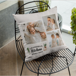 Collage Foto en Grandma Kitchen zijn altijd open Buitenkussen