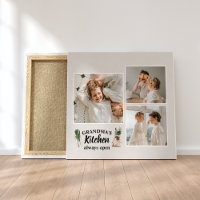 Collage Foto en Grandma Kitchen zijn altijd open
