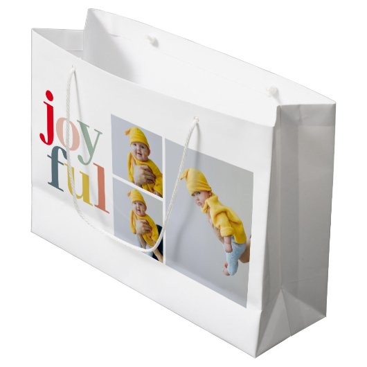 Collage Foto en kleurrijke vreugde | Vakantietoesl Groot Cadeauzakje (Voorkant Gekanteld)