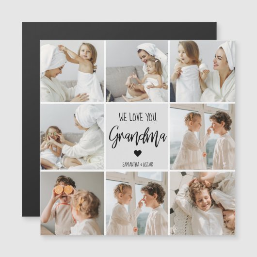 Collage Foto Gray We houden van je oma Best Gift (Voorkant / Achterkant)