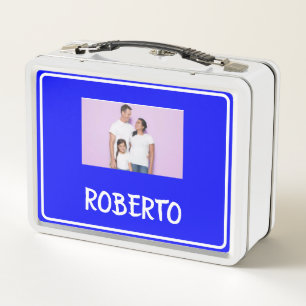 COLLAGE foto Lunchbox BLAUW WIT aan te passen