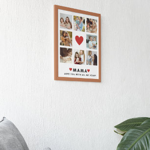 Collage Foto Mam We houden van je beste moeder Gif Perfect Poster